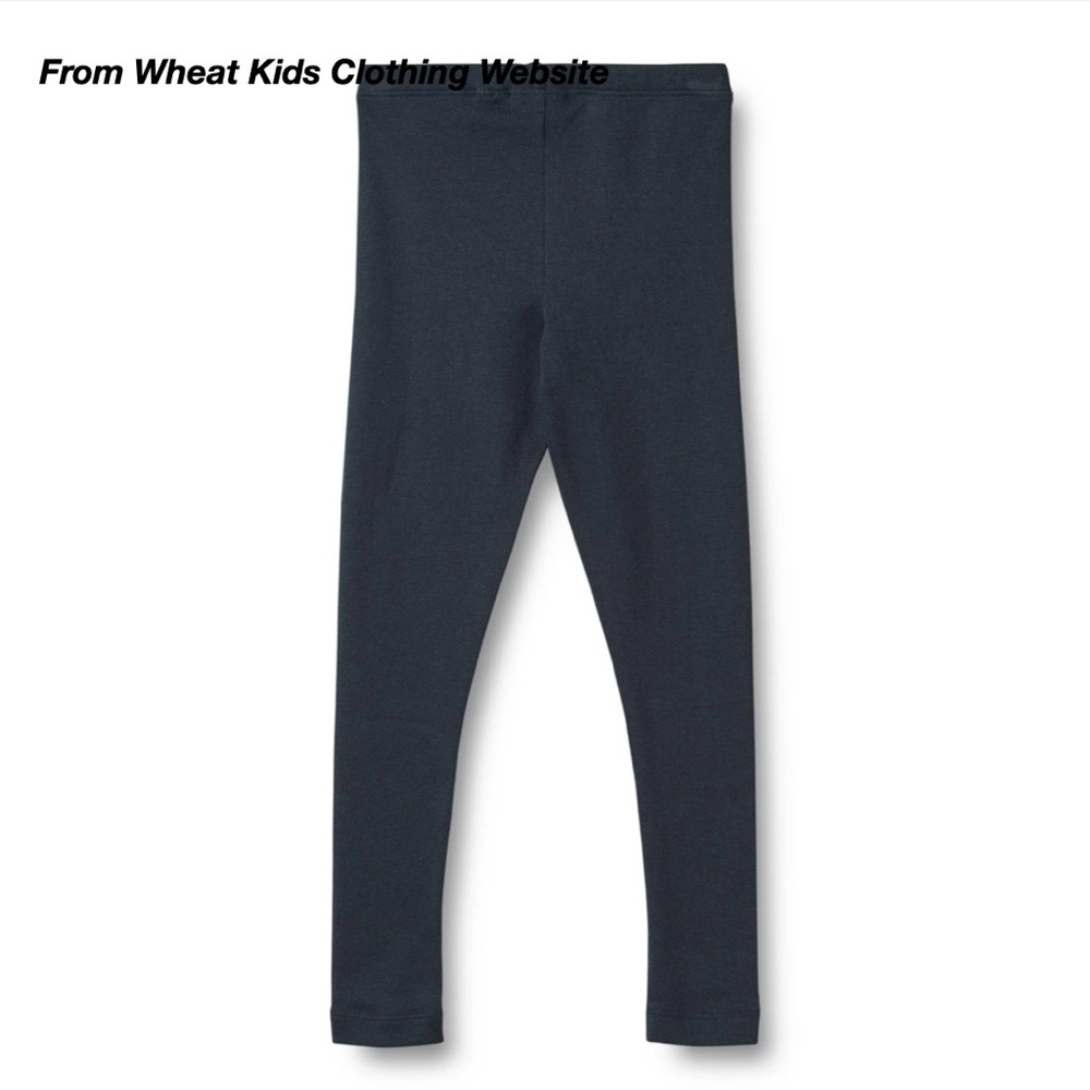 NWT: WHEAT MADDY RIB LEGGINGS IN NAVY (3Y) - Picture 3 of 7